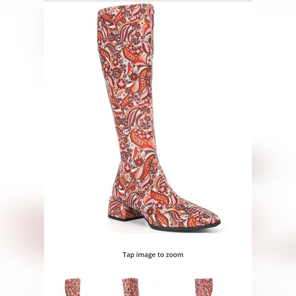 Celsea & Violet Zayla Groovy Print Tall Boots